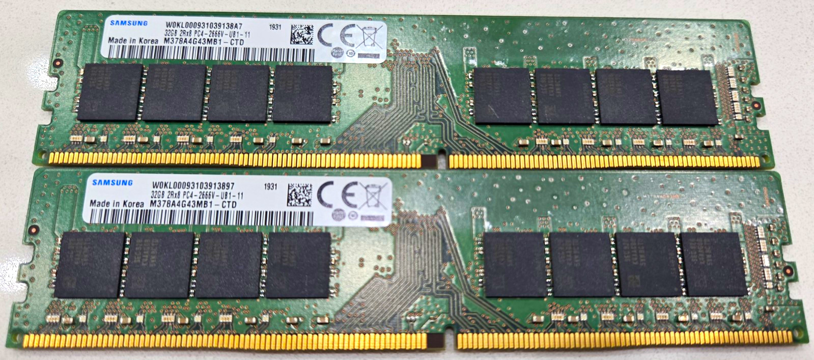Samsung 64GB (2x32GB) DDR4-2400 RAM PC4-19200 Non-ECC Memory *Tested*