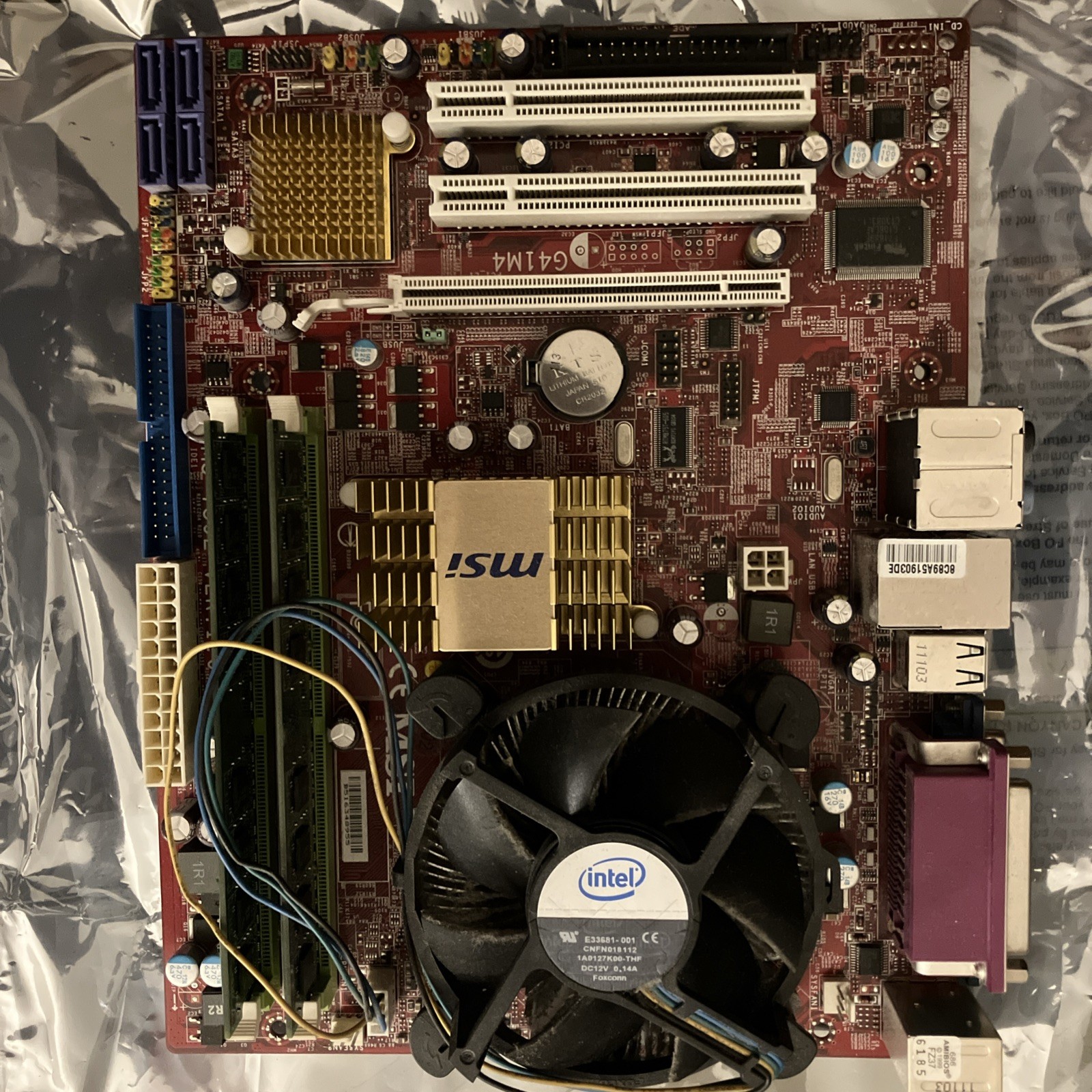 MSI MS-7592 G41M4-F LGA775 Motherboard with I/O Shield/CPU/RAM
