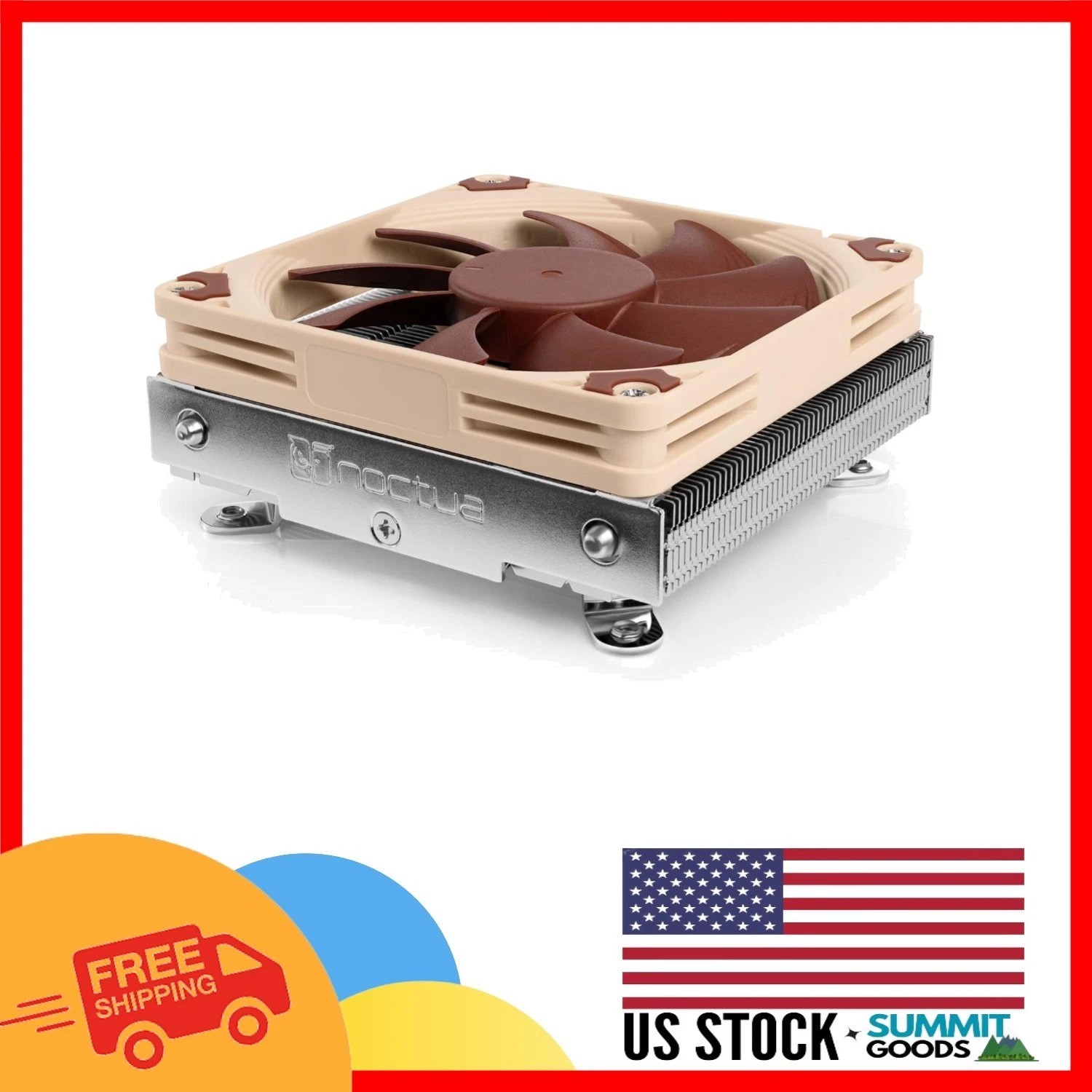 Intel-Compatible NH-L9i Low-Profile Cooler - 37mm Height Ultra-Quiet Design