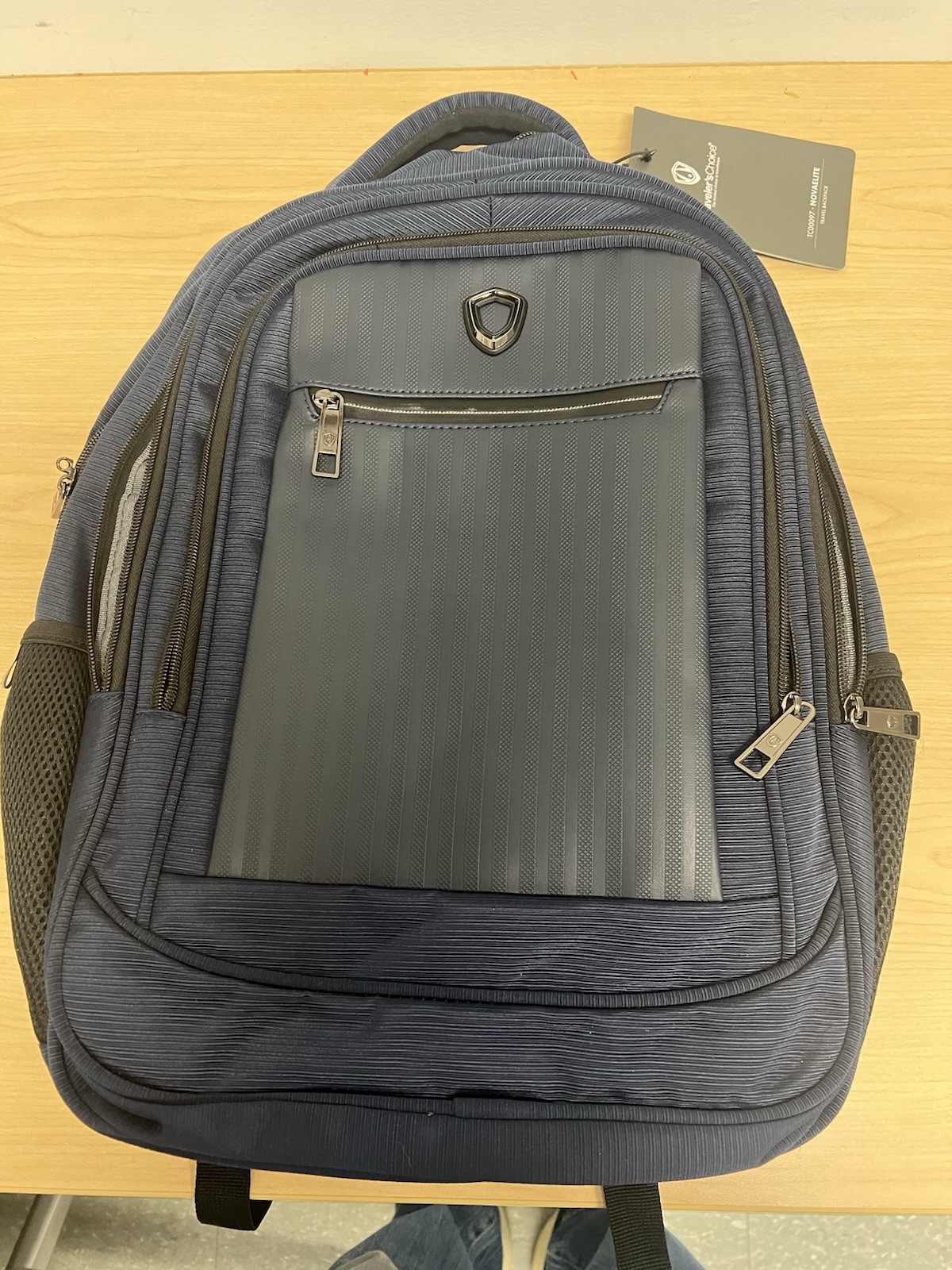 NWT Traveler's Choice Laptop Backpack Brushed Navy 18.5