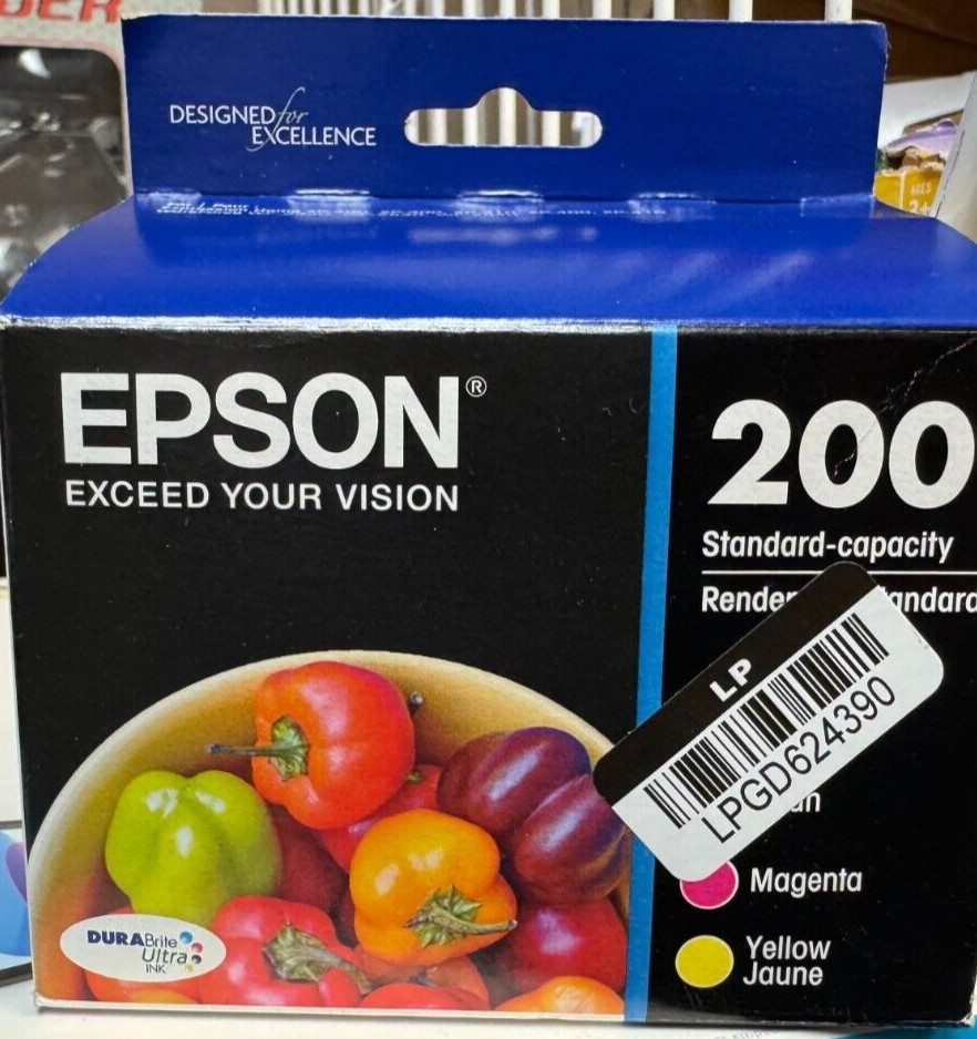 Epson DuraBrite Ultra 200 Standard Capacity CMY Ink Cartridges 3 Pack NEW