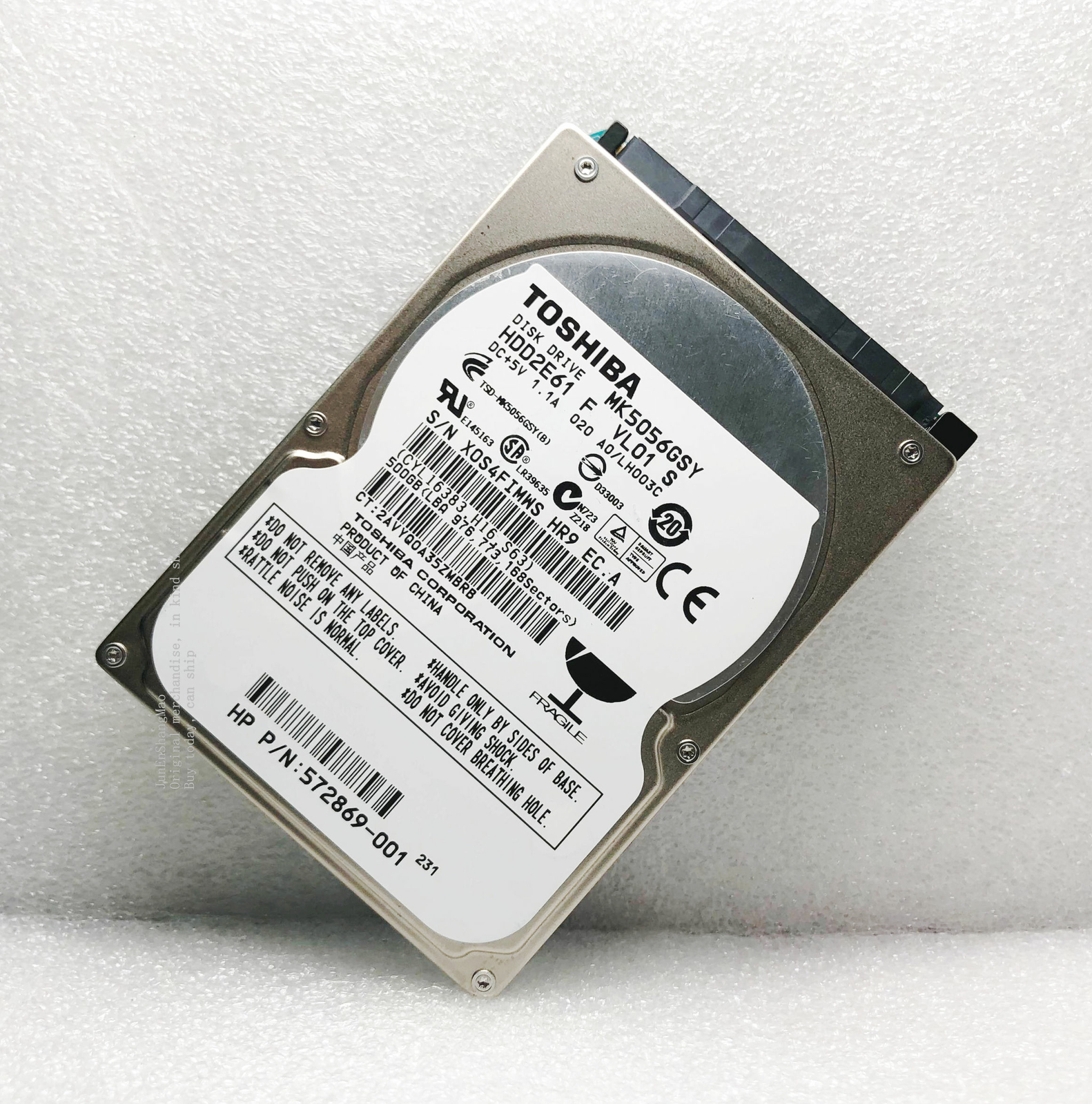 Special purpose Toshiba 500GB 5400RPM 2.5" MK5056GSY hard drive