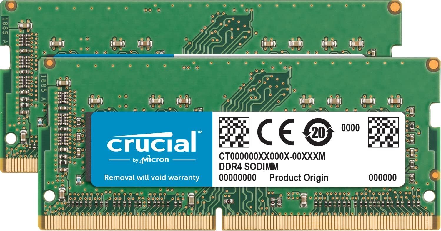 Crucial DDR4 32GB 2666 MHz PC4-21300 260-Pin SODIMM Notebook Memory RAM 2 x 16GB