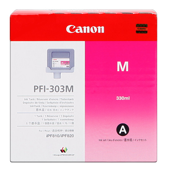 Genuine Ink Canon iPF810 iPF815 iPF820 iPF825 / PFI-303M MAGENTA Cartridge