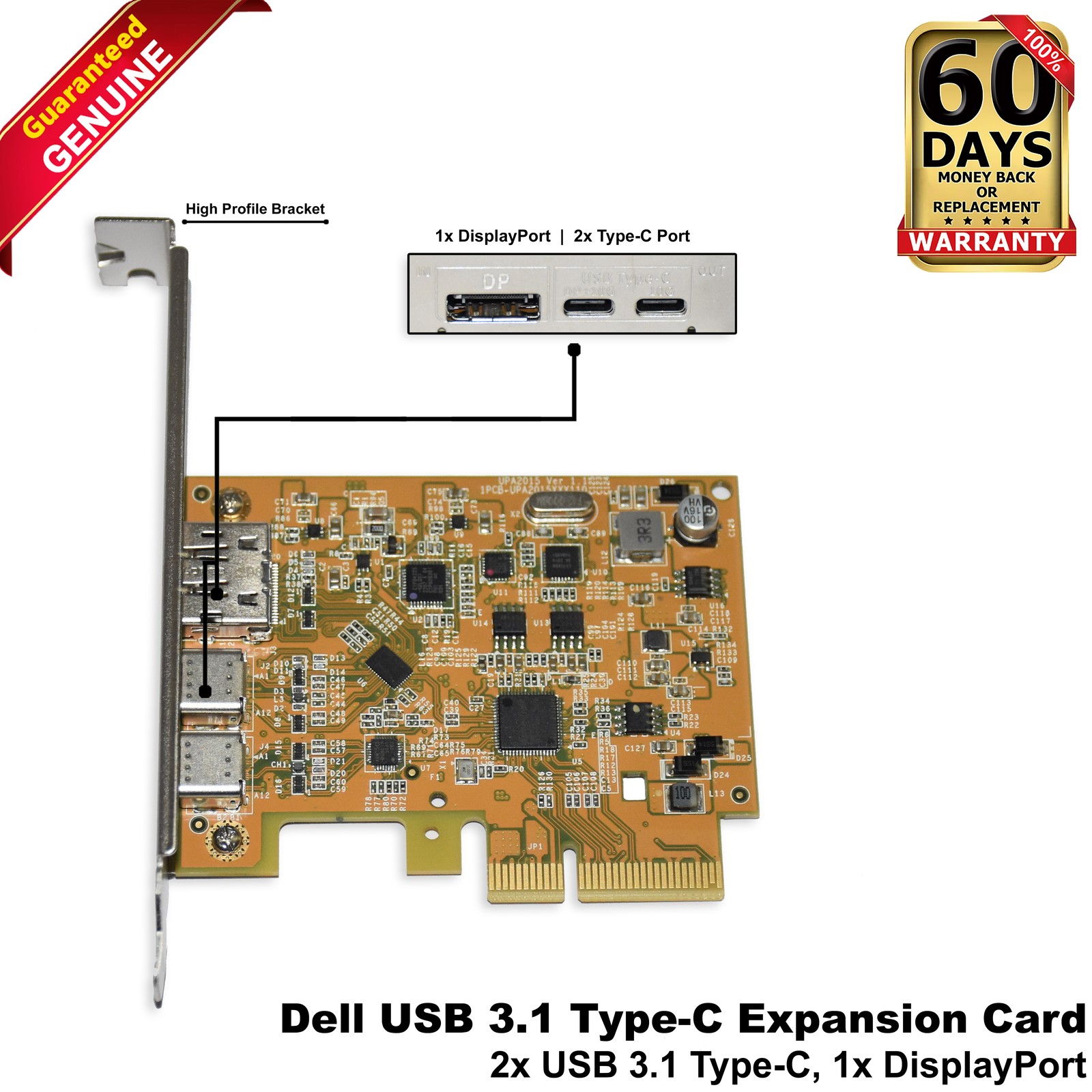 Dell USB 3.1 UPA2015 Type-C Expansion Card RRV91