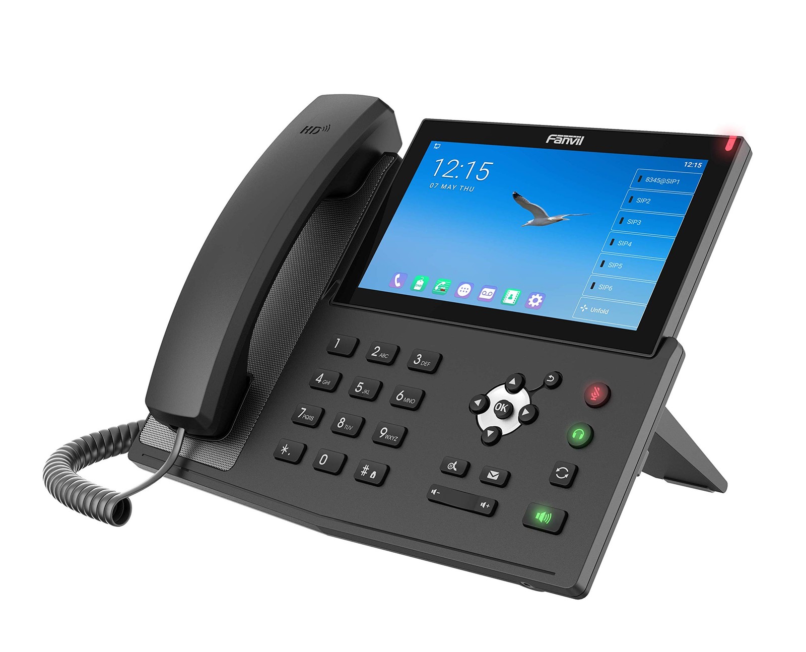 X7A Android VoIP Phone, 7-Inch Color Touch Screen, 20 SIP Lines, 802.11ac Wi-...