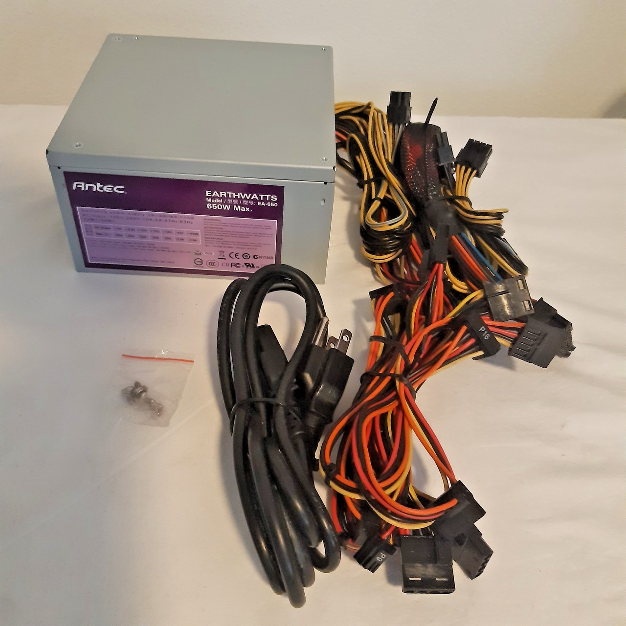 ANTEC EARTHWATTS, PSU, EA-650 650W ATX Switching Power Supply, DISPLAY MODEL