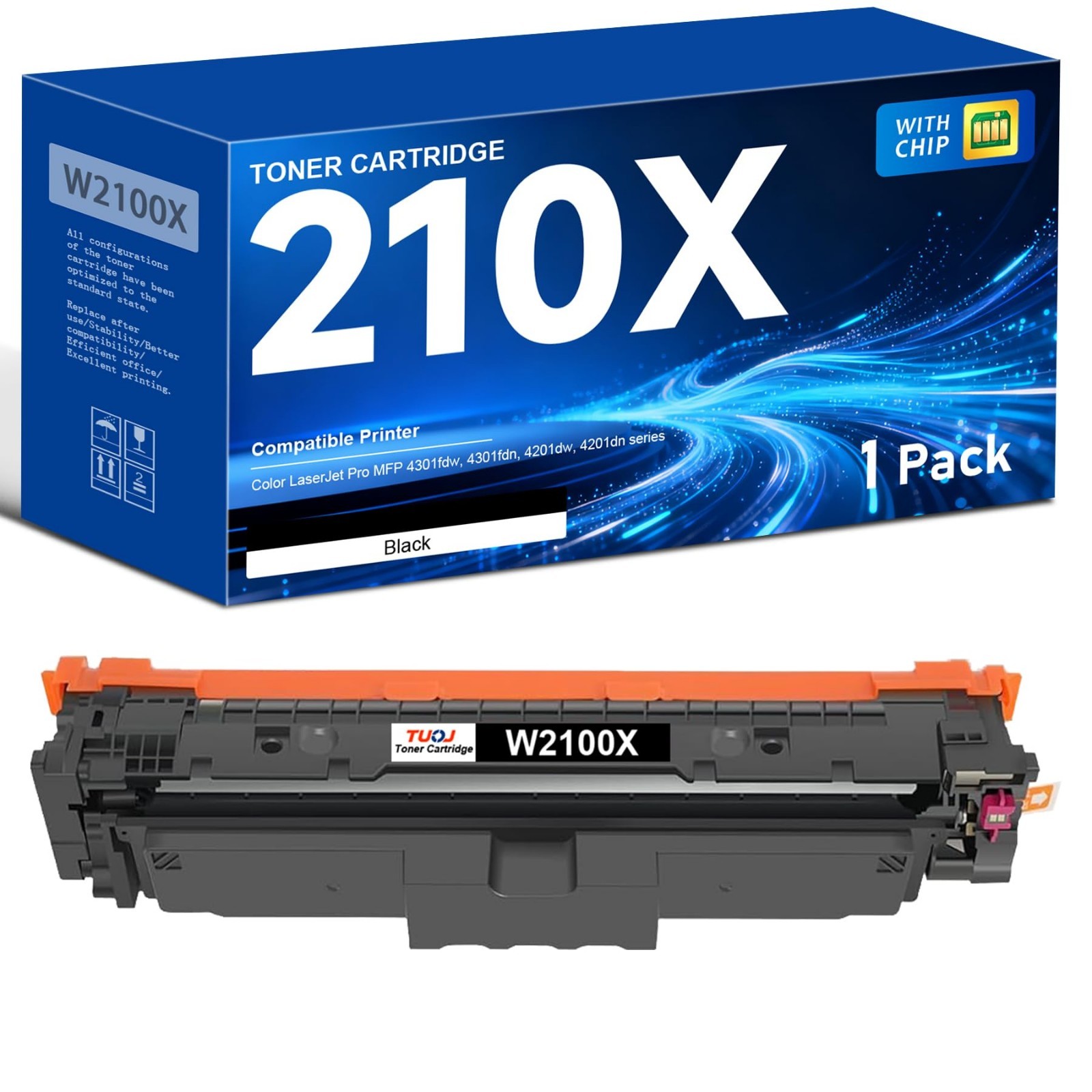 High Yield Black Toner Cartridge 210A 210X Compatible for HP MFP 4301 Printer