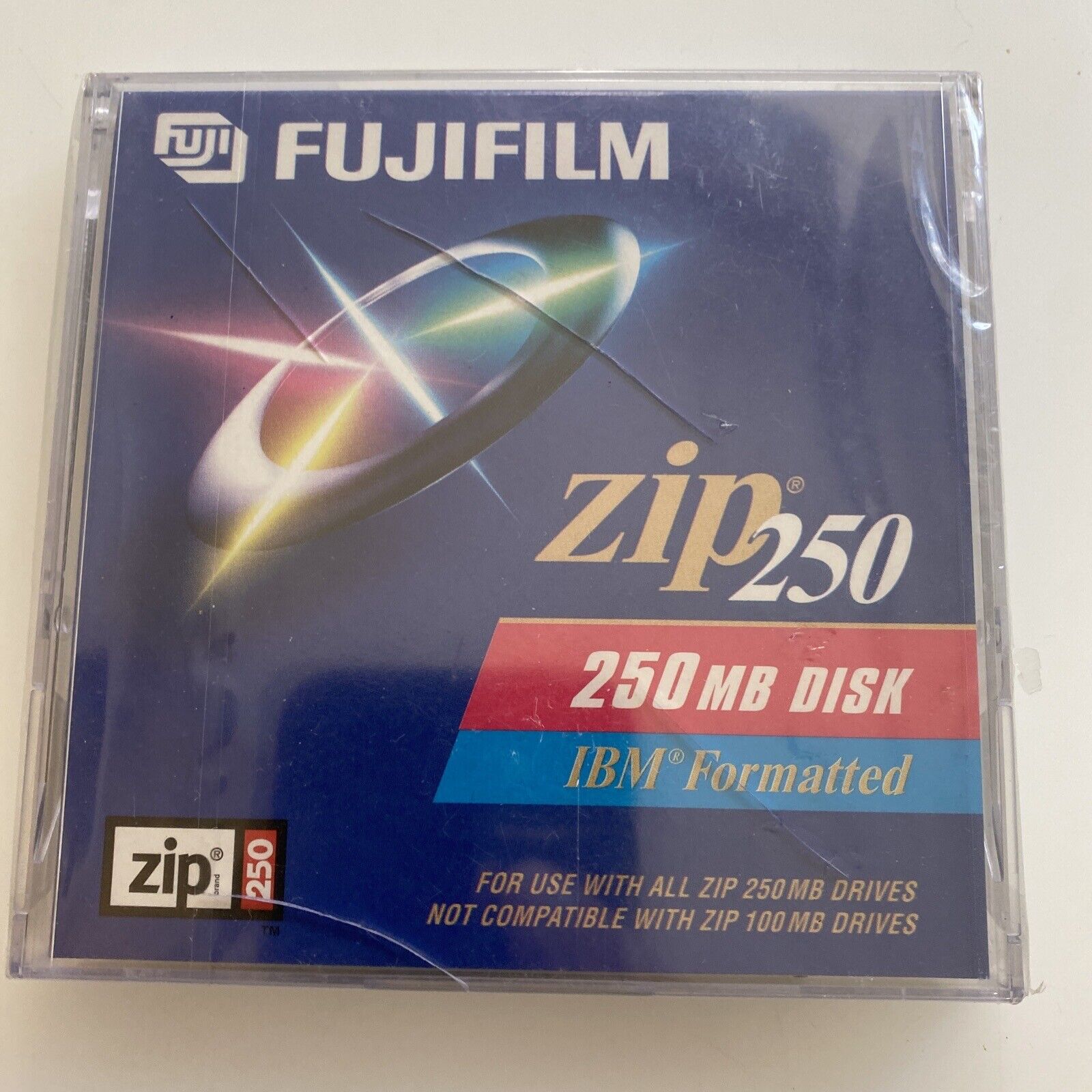 FACTORY SEALED Fujifilm 250 MB Zip Disk IBM Format Retail Package zaq