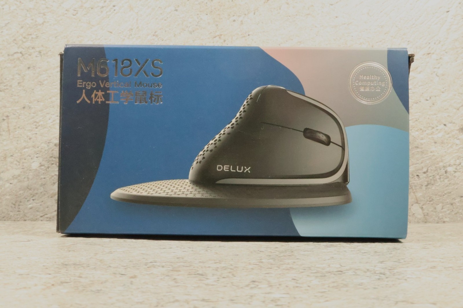 Delux Seeker M618XS Ergonomic Vertical Mouse – Blue – Brand New