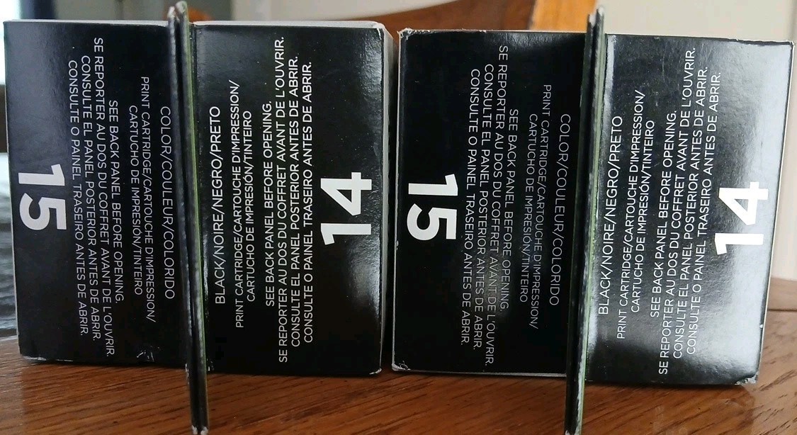 2x Genuine Lexmark 14/15 2PK Ink Cartridges X 2600's Series   Z 2300's Series .