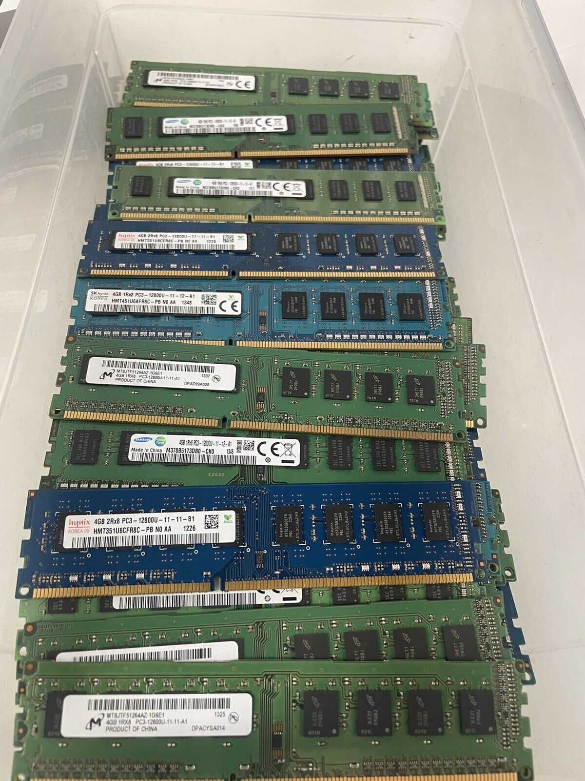 Lot of 120 Desktop Memory RAM 4GB PC3 Mixed Brand, Mixed Speed.