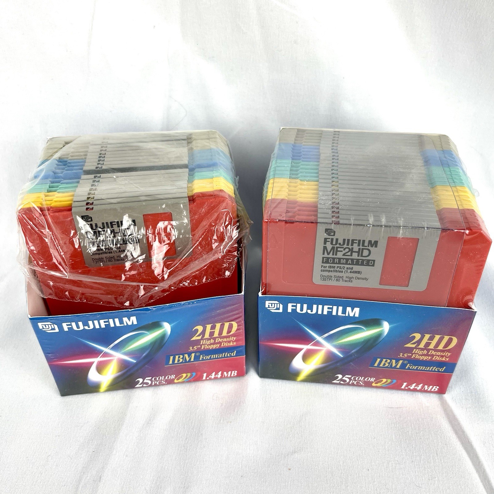 Fujifilm 25 NEW + 17 NOB Pk Color Floppy Discs 42 Pc 1.44MB 3.5" IBM Format Fuji