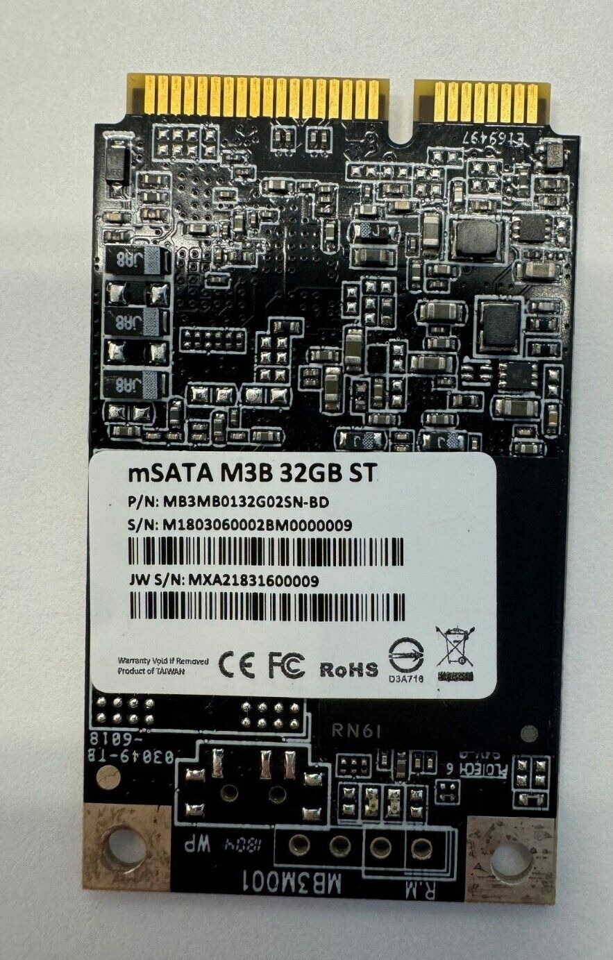 32GB mSATA 32GB Part # MB3MB0132G025N-BD - Pulled from New Units