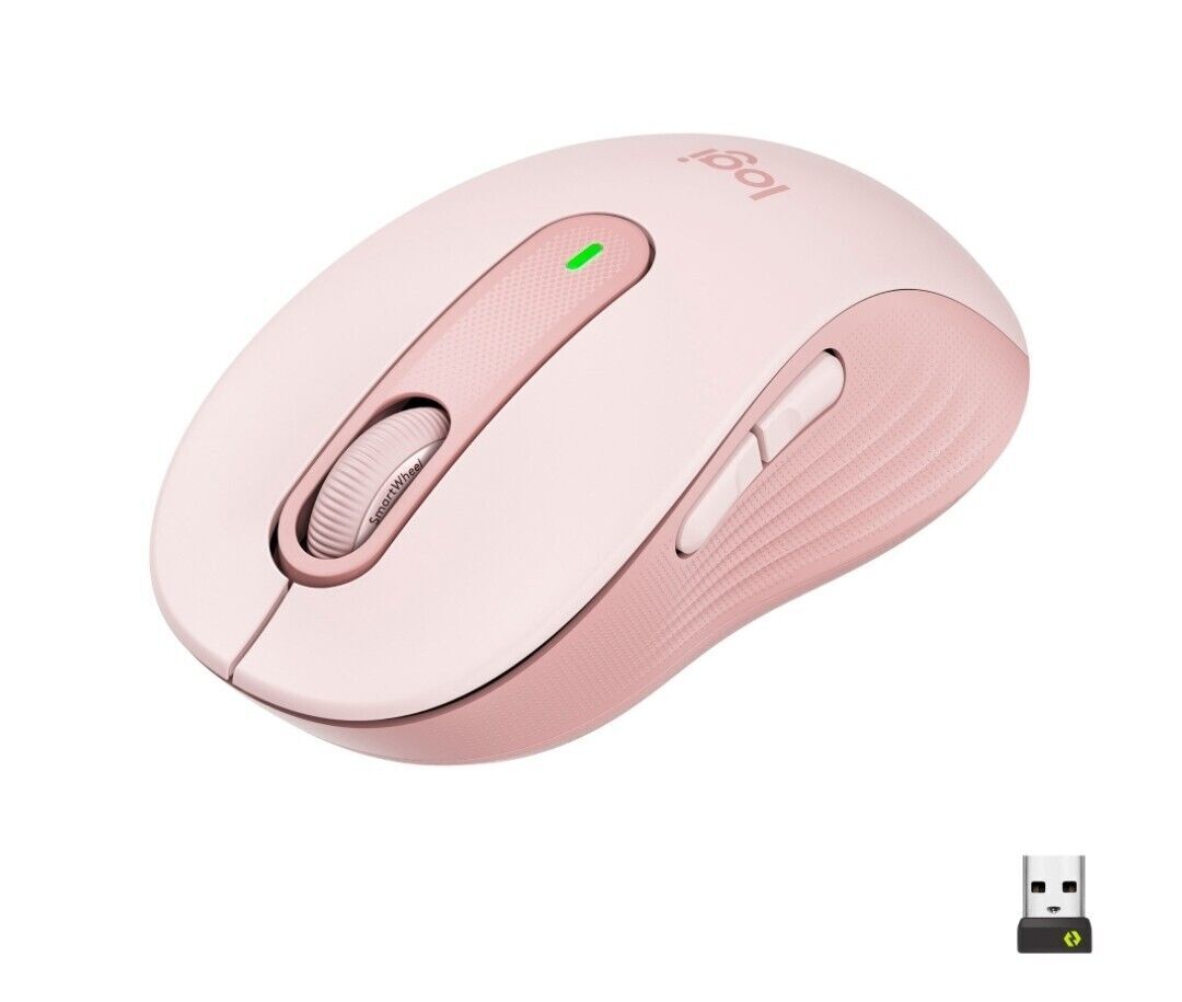 NEW Logitech - Signature M650 Wireless Scroll Mouse with Silent Clicks - Rose MR