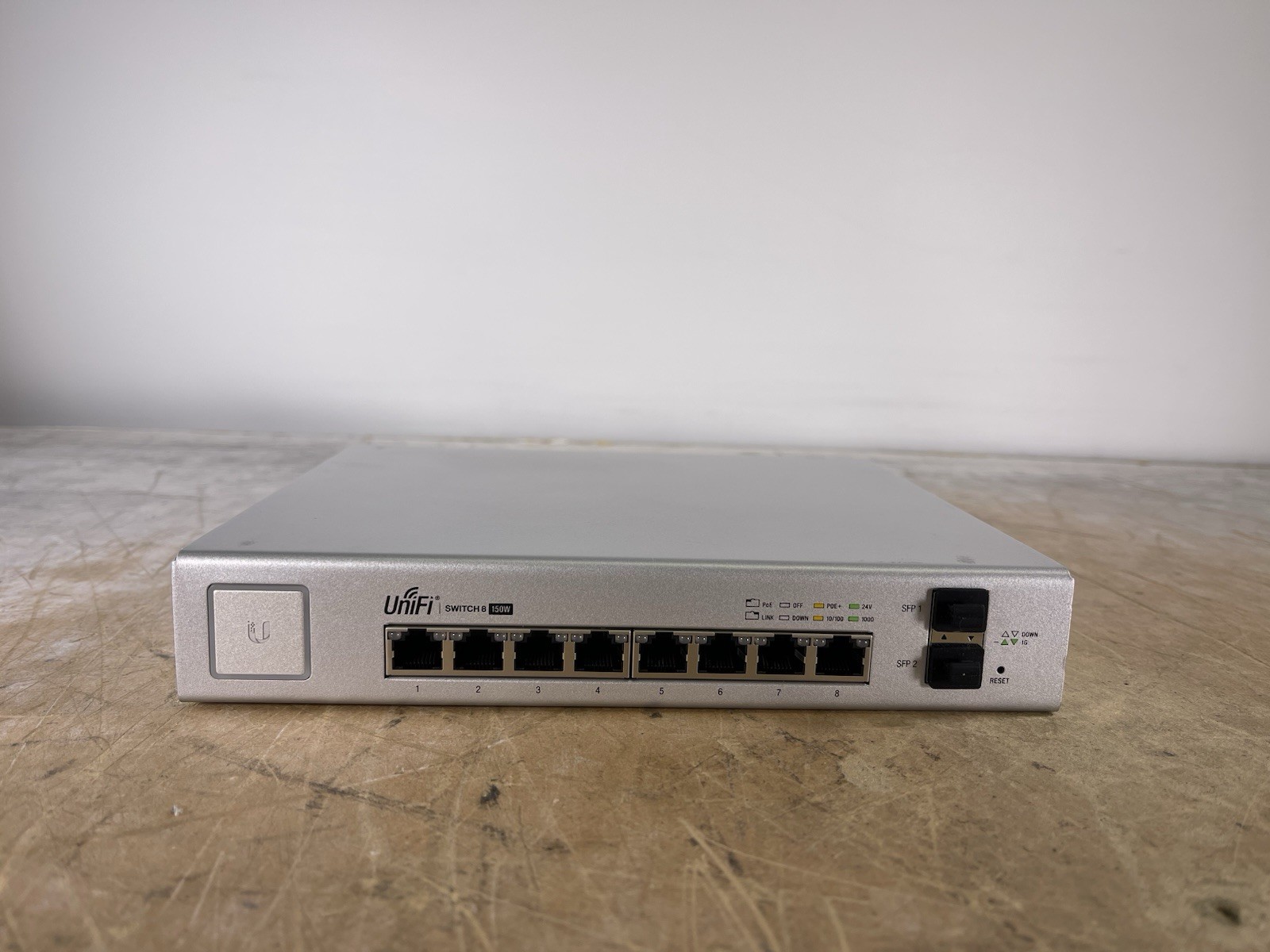 UBIQUITI NETWORKS UNIFI US-8-150W 8-PORT ETHERNET SWITCH - (FOR PARTS)
