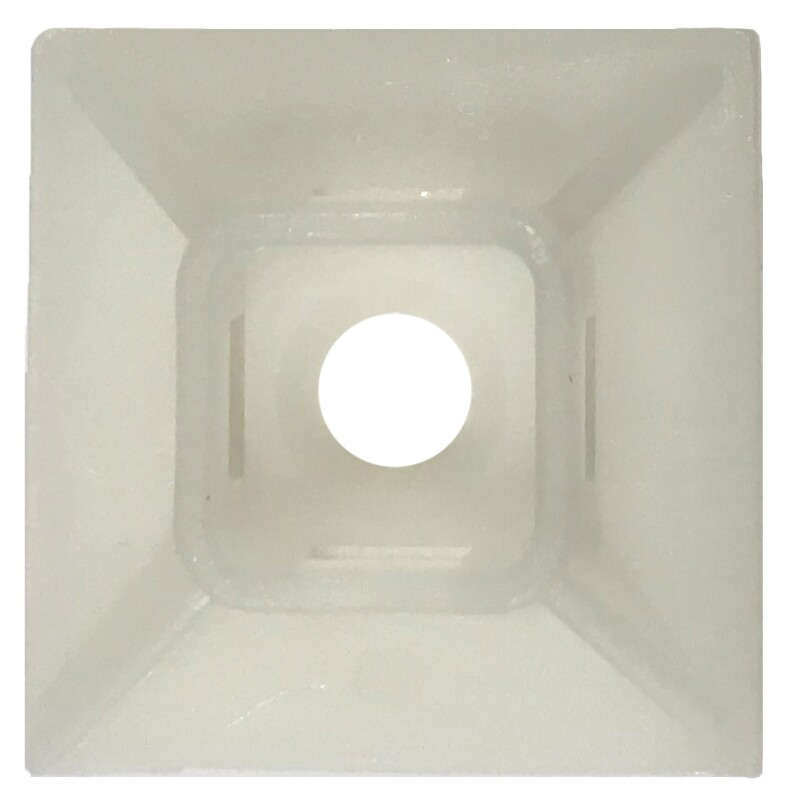 Cable Tie Mounts Clear 3/4" 18 lb - 40 lb - 100 Pack - USA MADE