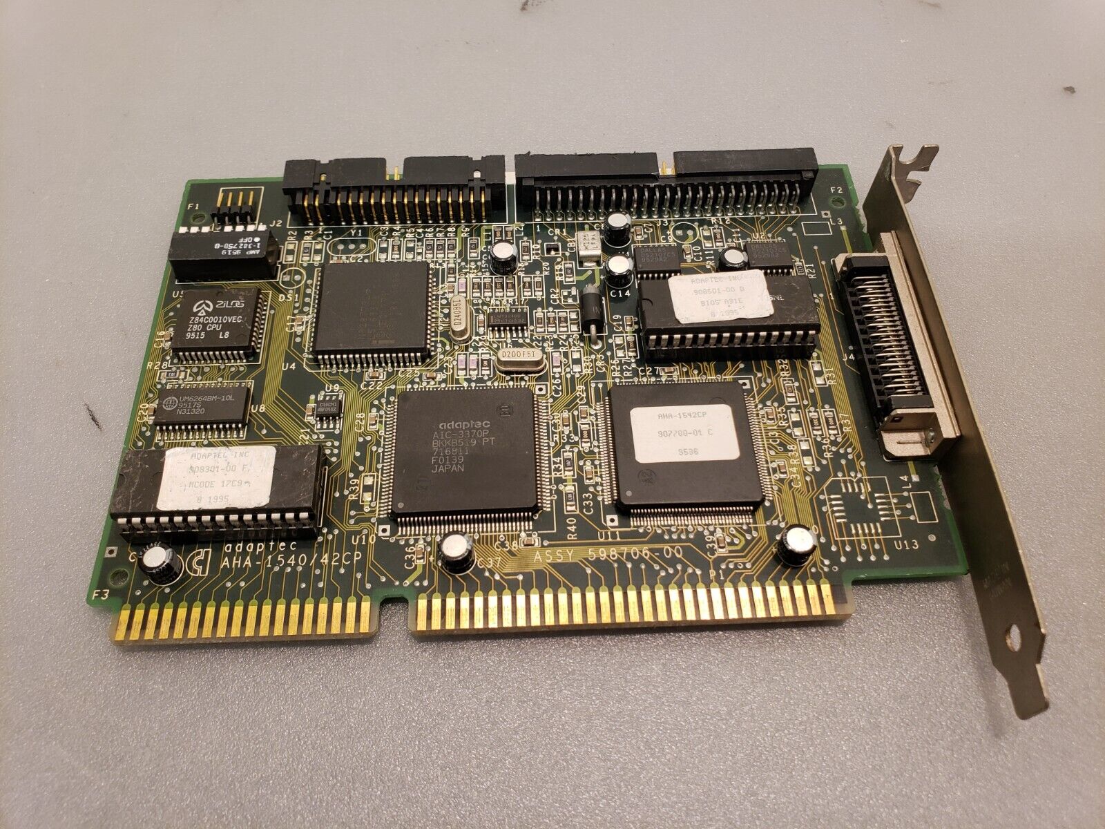 Vintage Adaptec AHA-1542CP ISA 50 PIN SCSI Adapter Controller Card Tested