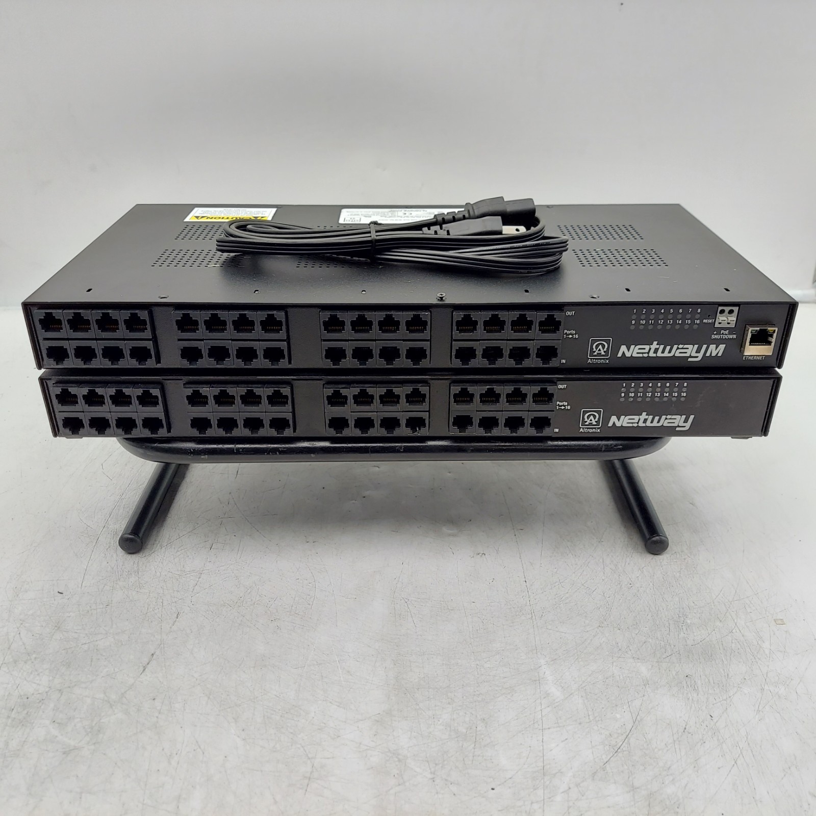 LOT OF 2 Netway16M 16-Port Managed Midspan Security Switch Netway 16M
