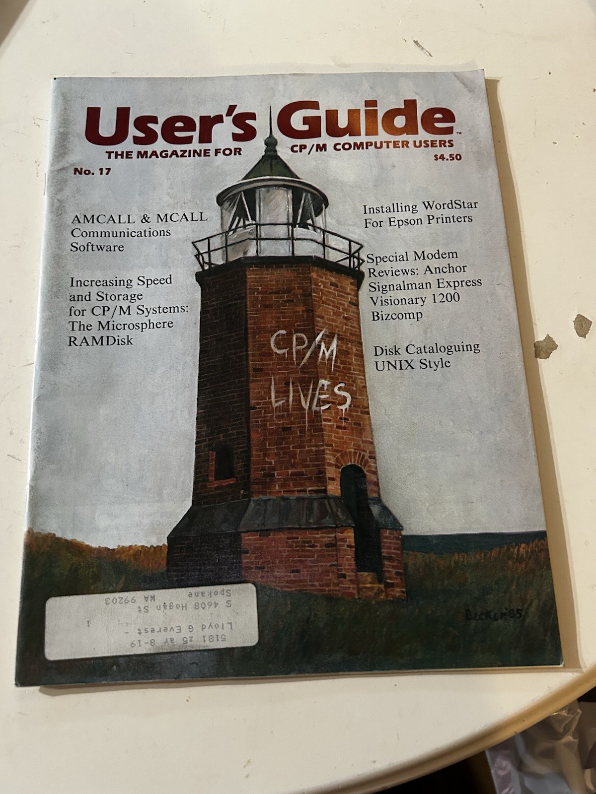User's Guide Magazine No 17 CP/M Computer Users WordStar Epson Modems Vintage