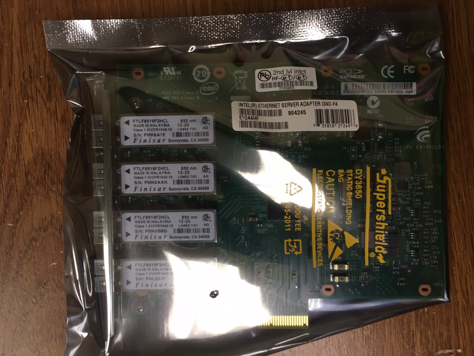 Intel E1G44HF Ethernet Server Adapter I340-F4 NEW BROWN BOX 100% ORIGINAL