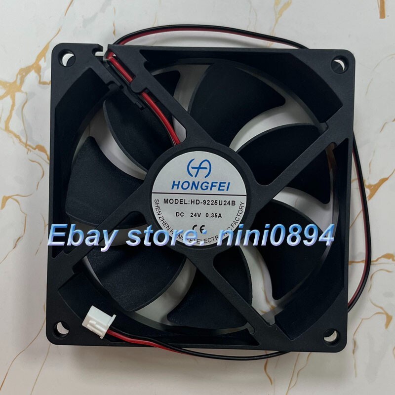 1PCS HONGFEI HD-9225U24B DC24V 0.35A 2-wire 92*92*25MM Axial Cooling Fan
