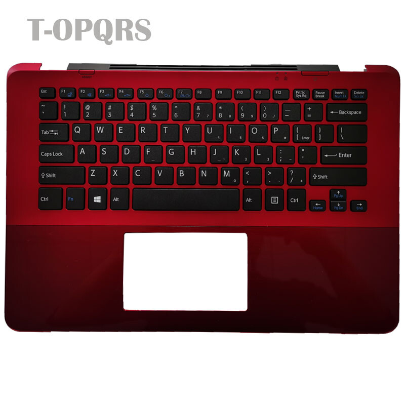 New For Sony Vaio SVF14A SVF14A1C5E Palmrest & US Keyboard A1958531A No Backlit