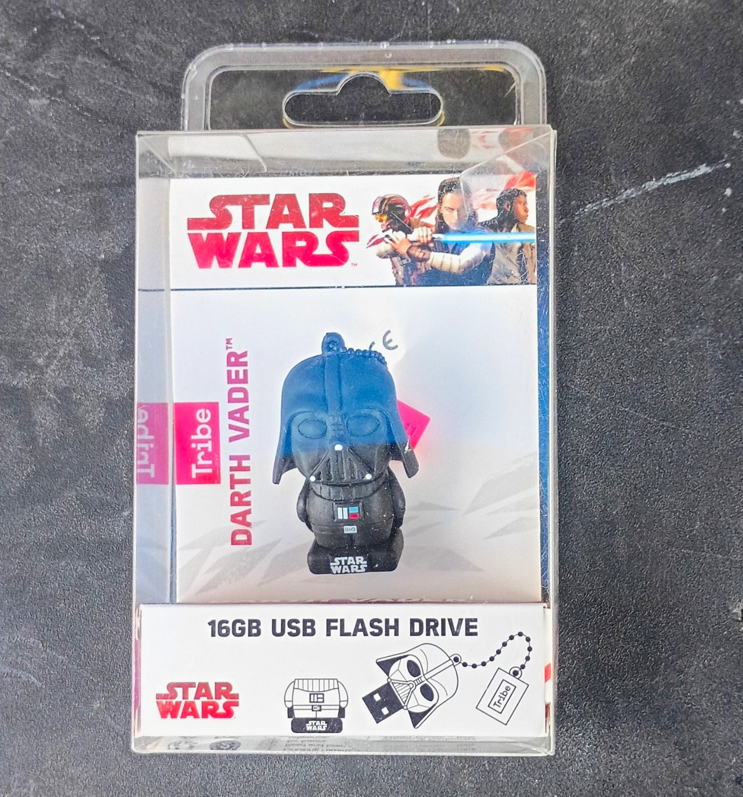 Tribe Star Wars Darth Vader 16GB USB Flash Drive Black Keychain Mac/PC