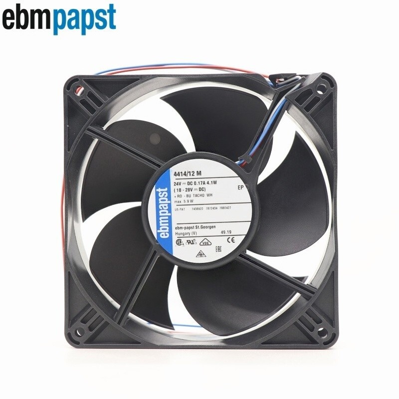 Ebmpapst Fan 4414/12M Axial Fan 24V 0.17A 4.1W 120*120*38mm 3-Wire Cooling Fan