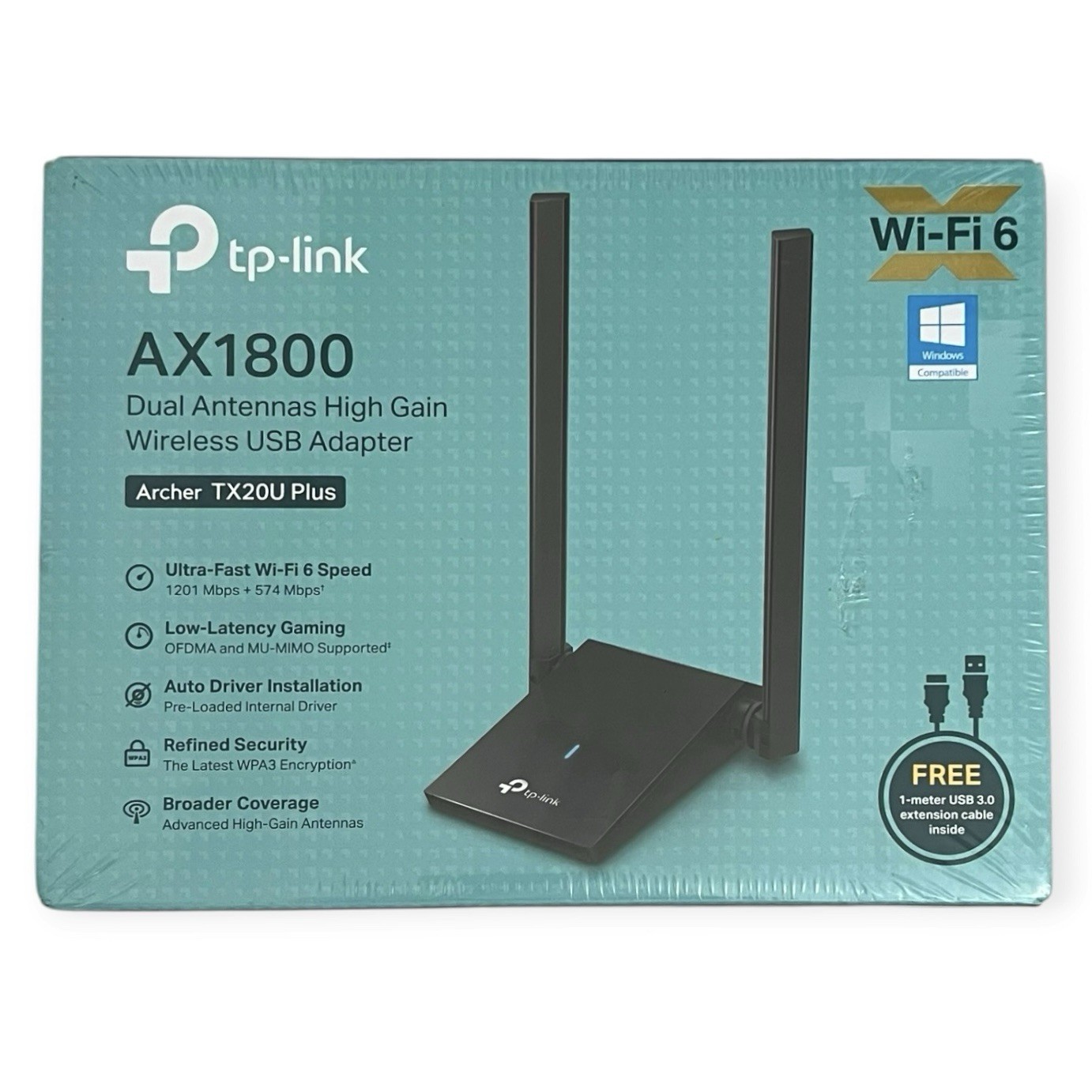 TP-Link Archer TX20U Plus AX1800 WiFi 6 Dual Antenna USB 3.0 Adapter New Sealed