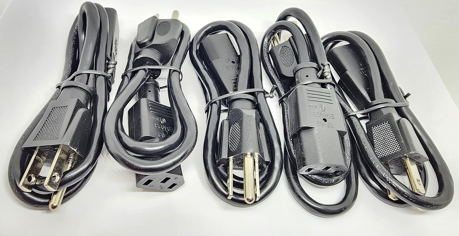 2 Ft Universal Short Computer Power Cable Cord C13 To NEMA 515P 5 PCS