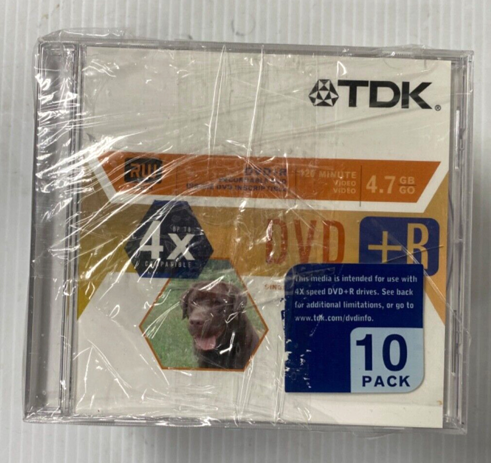 NEW TDK DVD-RW Recordable 8 Pack 4X 4.7 GB 120Min (FC107-1Q1733