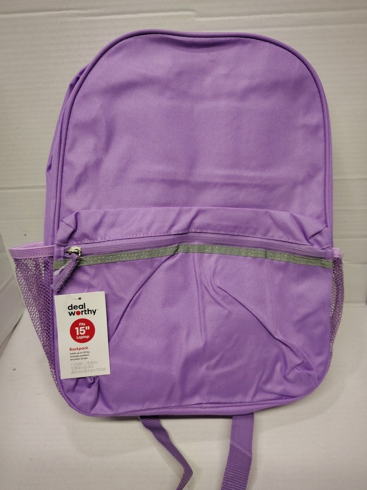 Deal Worthy Lavender Backpack Fits 15" Laptop • Lightweight School Travel Bag