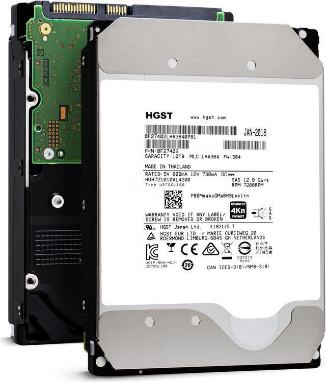 HUH721010AL4200 HGST Ultrastar He10 10TB 7200RPM SAS 12Gbps 256MB