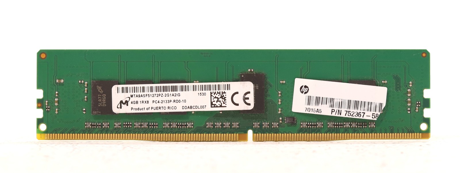 Micron 4GB 1Rx8 PC4-2133P-RD0-10 ECC REG Server RAM P/N: MTA9ASF51272PZ-2G1A2IG