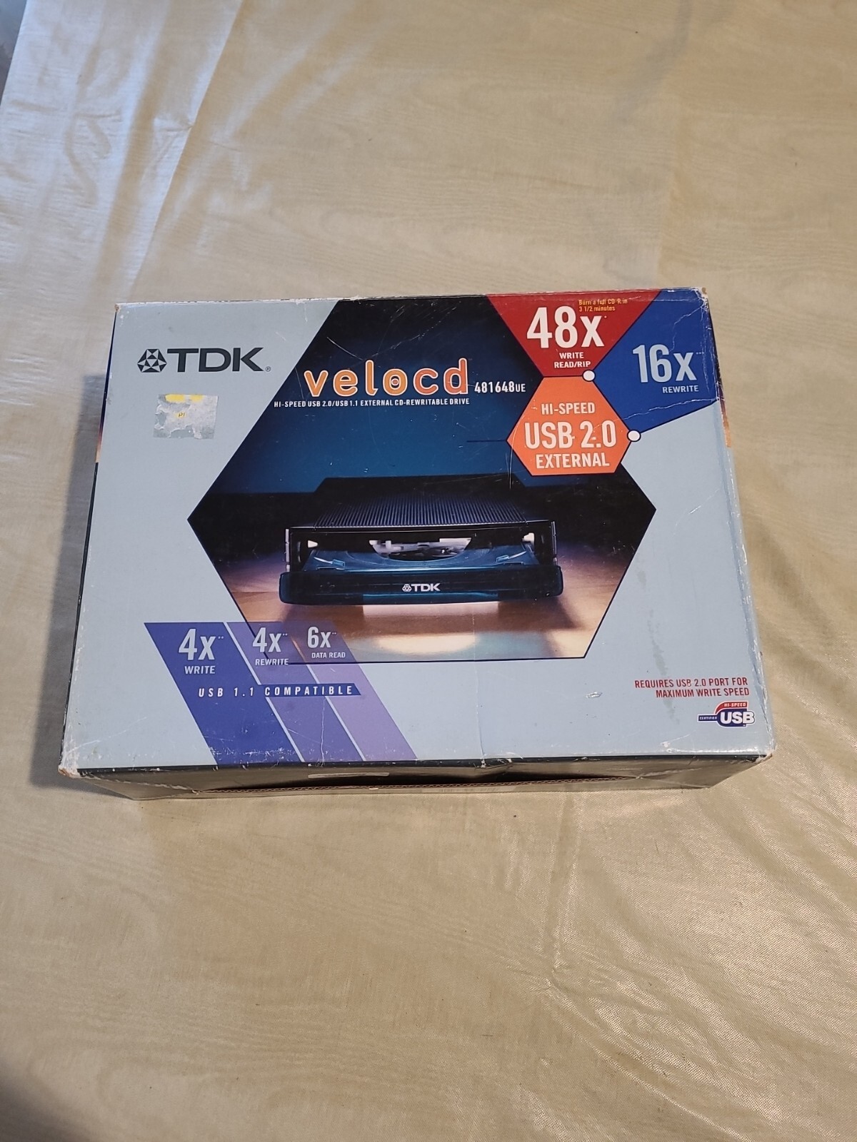 TDK Velocd 48164 UE hi speed. USB 2.0 external cd burner.
