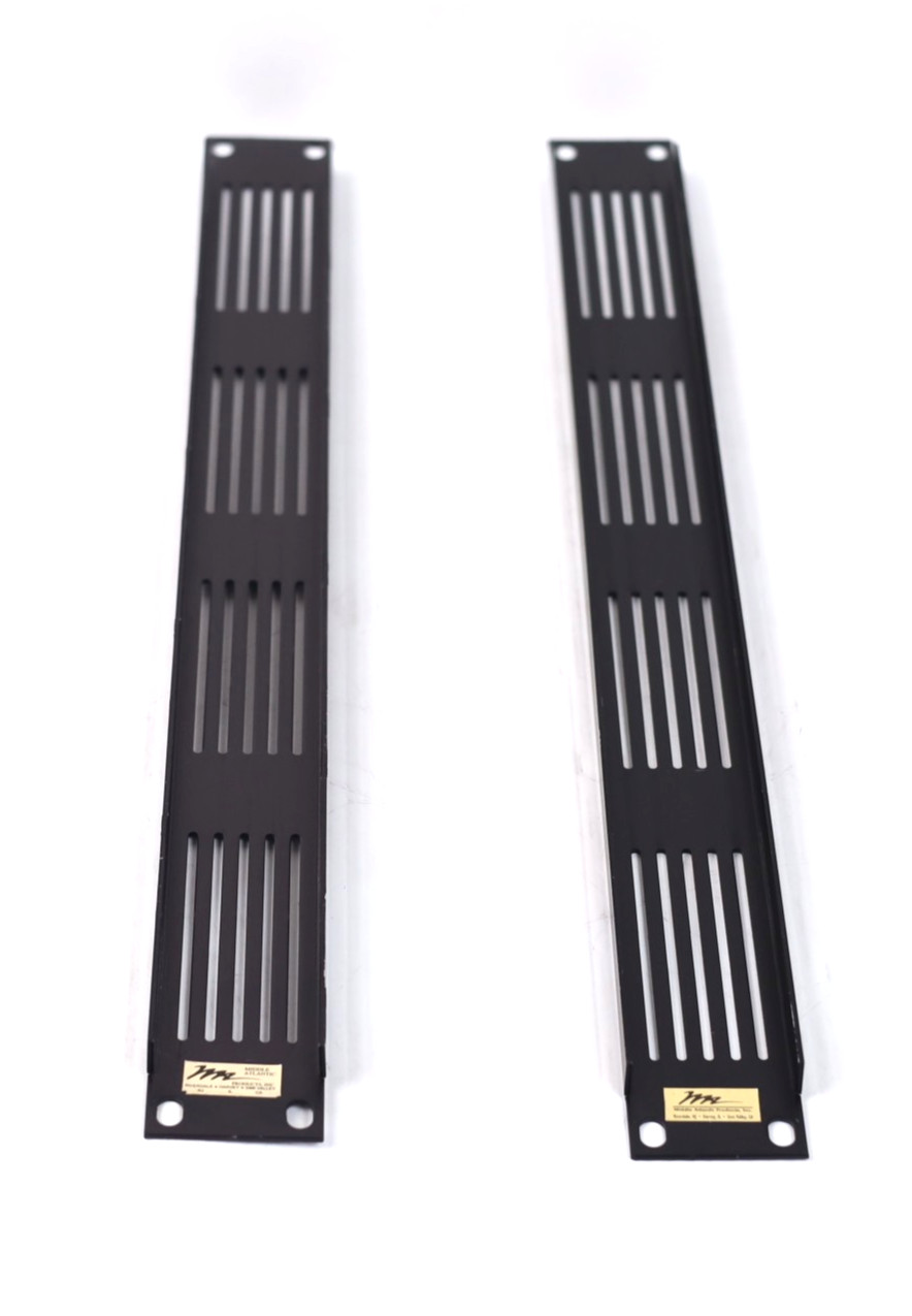 2x Middle Atlantic 1U VTP-1 Brushed Aluminum Vented Plate For AV Racks w845