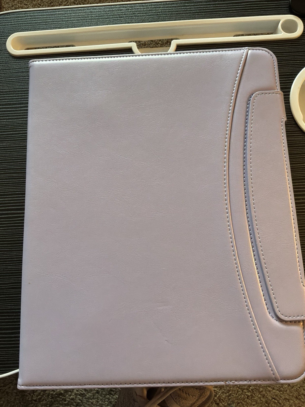 Purple Synthetic Leather Folding Folio Stand Case for Apple iPad Pro 12.9"