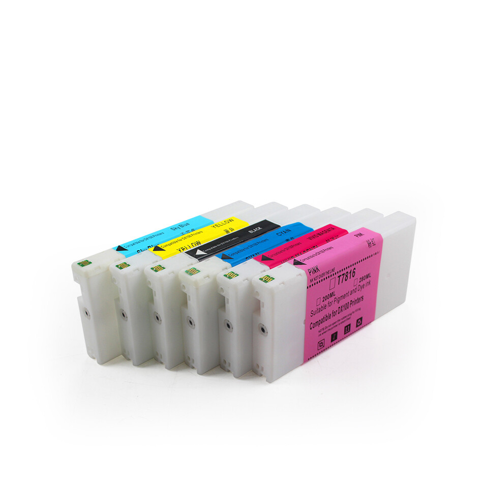 6pc Compatible Ink Cartridge  With Dye Ink Inside For Fujifilm DX-100 Printer
