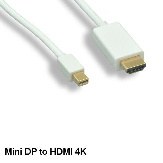 Kentek 10' Mini DisplayPort 1.2 to HDMI 1.4 Cable Thunderbolt 4K 3D for MAC HDTV