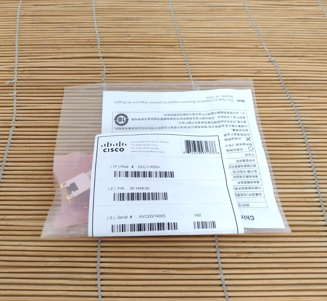 New Cisco GLC-T-RGD Avago 1000Base-T SFP Industrial Temperature V01 New Sealed