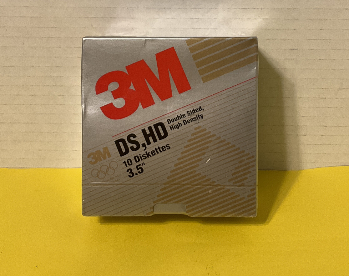 NEW VINTAGE 3M  10 PACK DS HD DISKETTES 3.5" 1991