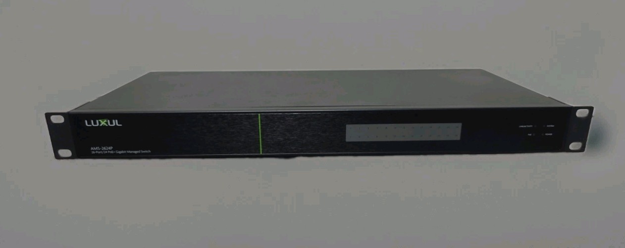 Luxul AMS-2624P AV Series 26-Port Gigabit PoE+ L2/L3 Managed Switch