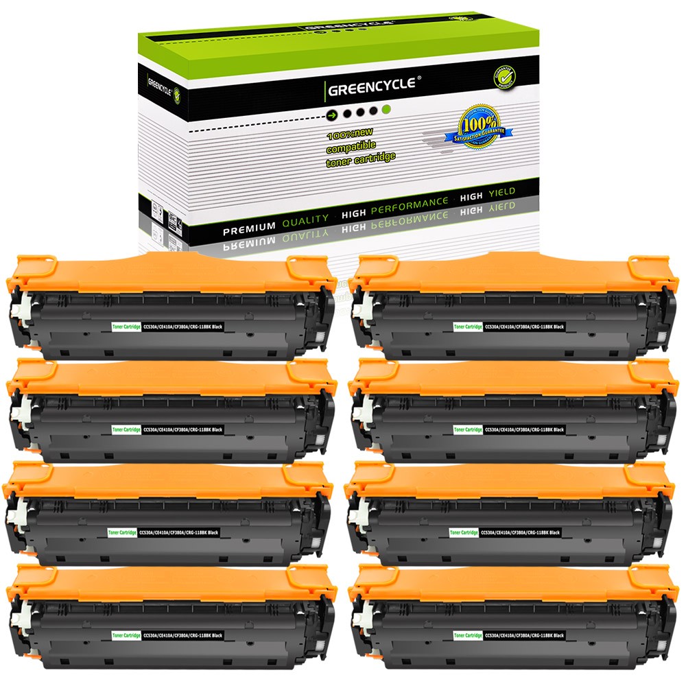 8PK CC530A 304A Black Toner Fits for HP Laserjet CP2025 CP2025X CP2025n CM2320n