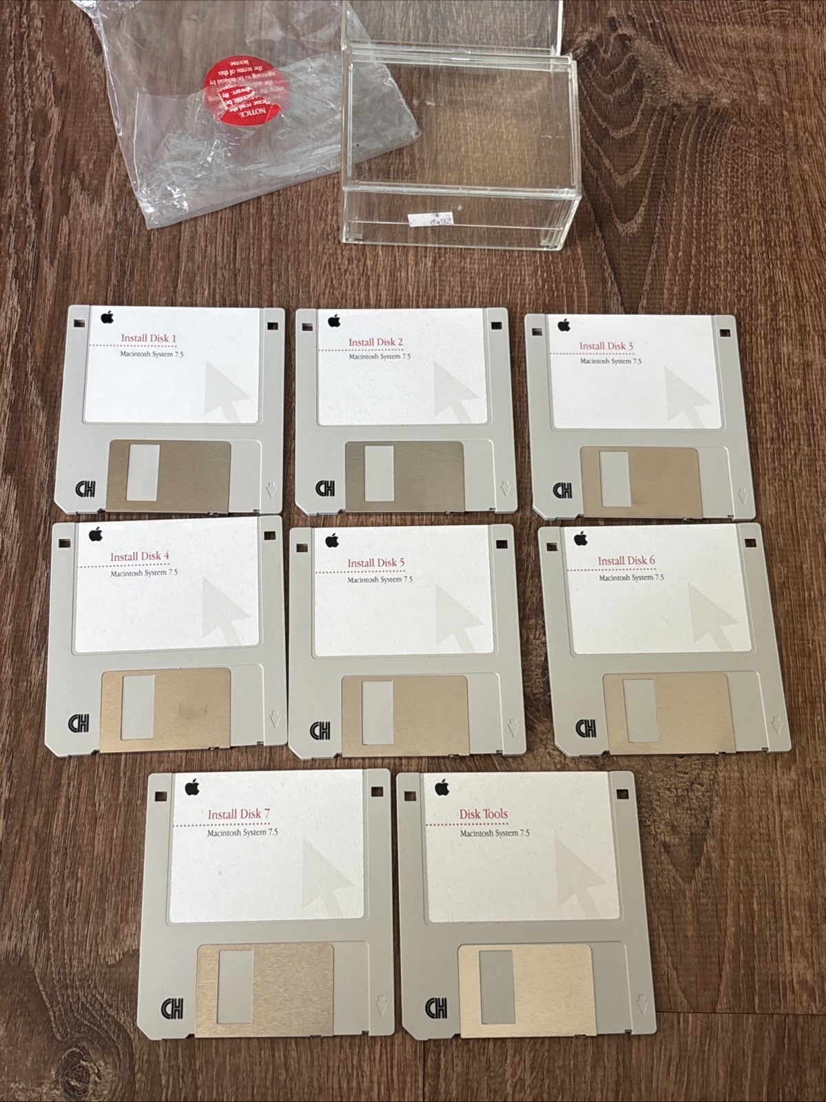 1994 Vintage Apple Macintosh System 7.5 Floppy Disc Set