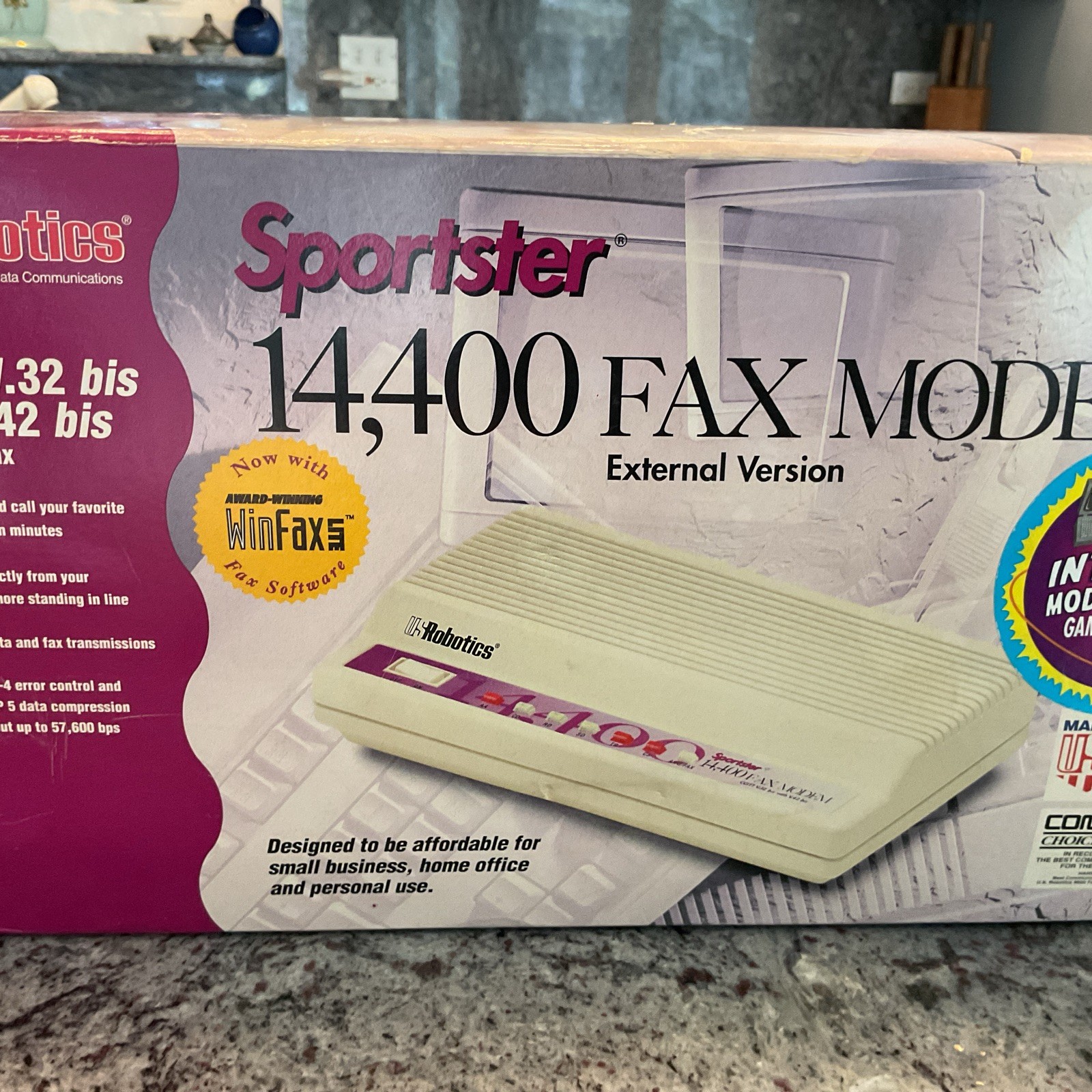US Robotics Sportster 14400 Fax Modem000268-1993-94 Untested