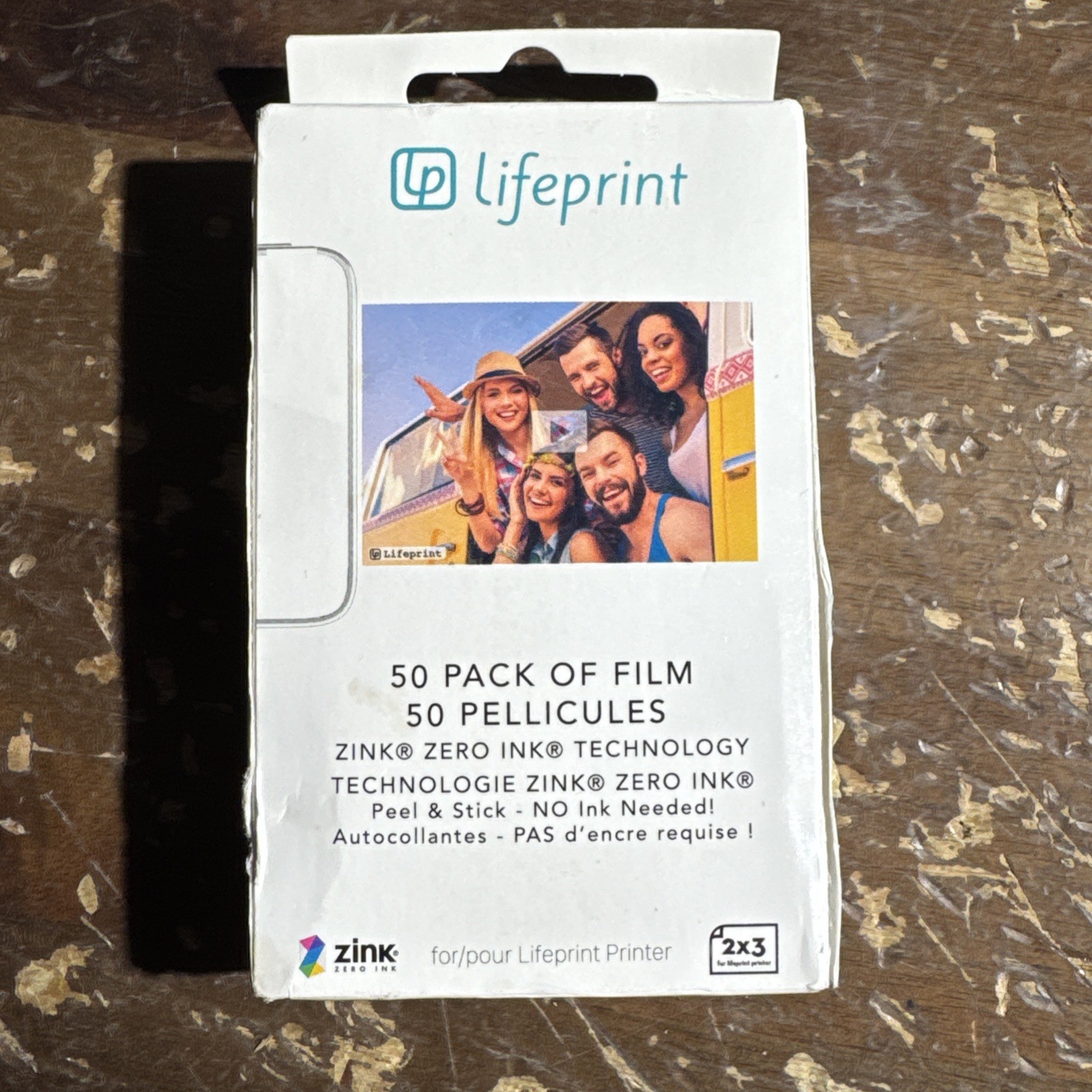 Lifeprint 50 Pack White Zink Sticky Photo Film for 2x3 Printer Hyperphotos