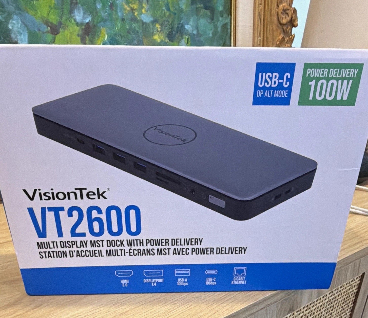 VisionTek VT2600 USB-C Docking Station 100W PD HDMI DP Ethernet USB 3.0