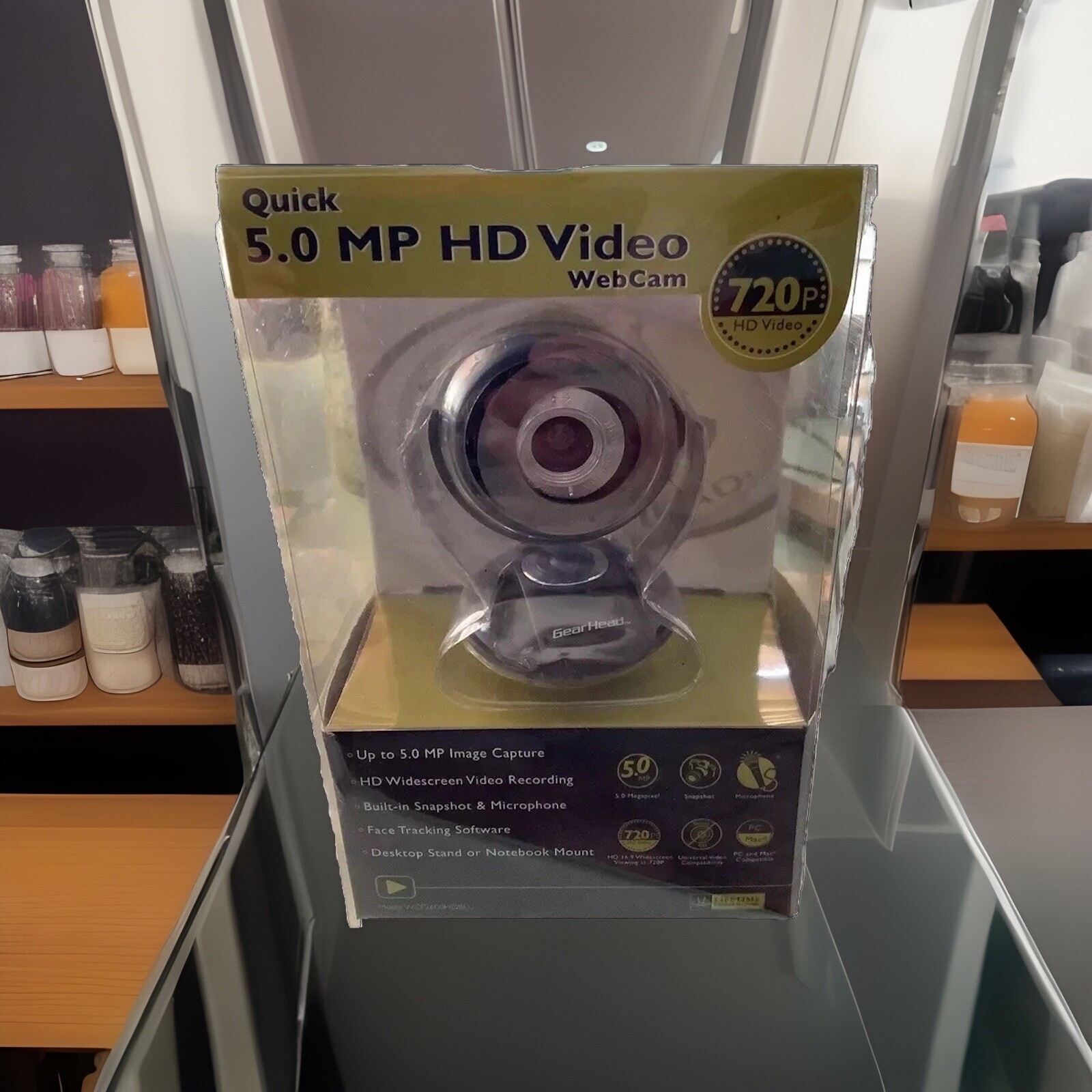 Webcam Camera Gear Head Quick WCF2600HDBLU Webcam - Blue - USB 2.0 -