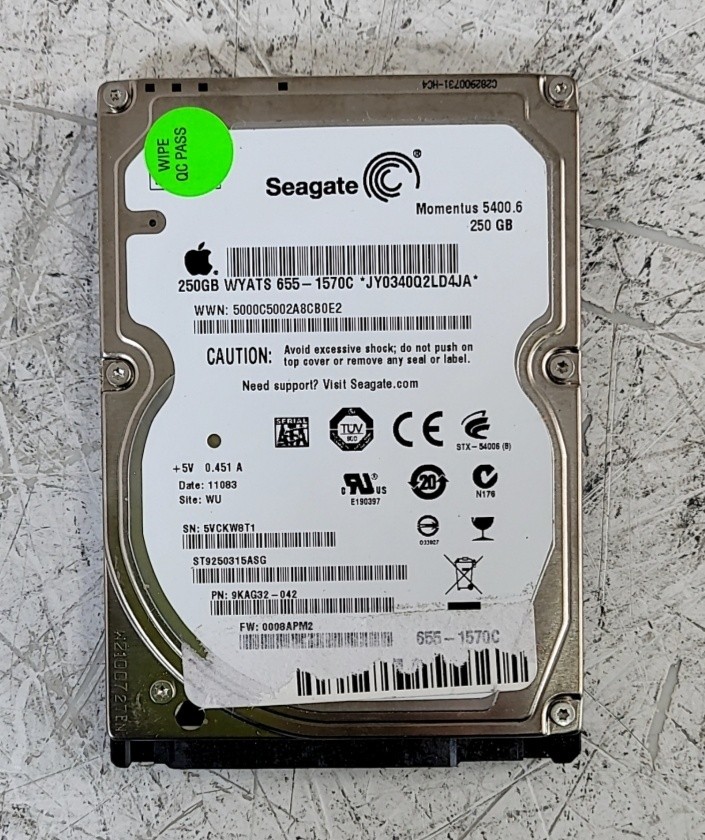 SEAGATE ST9250315ASG 9KAG32-042 Hard Drive 2.5" 250GB SATA